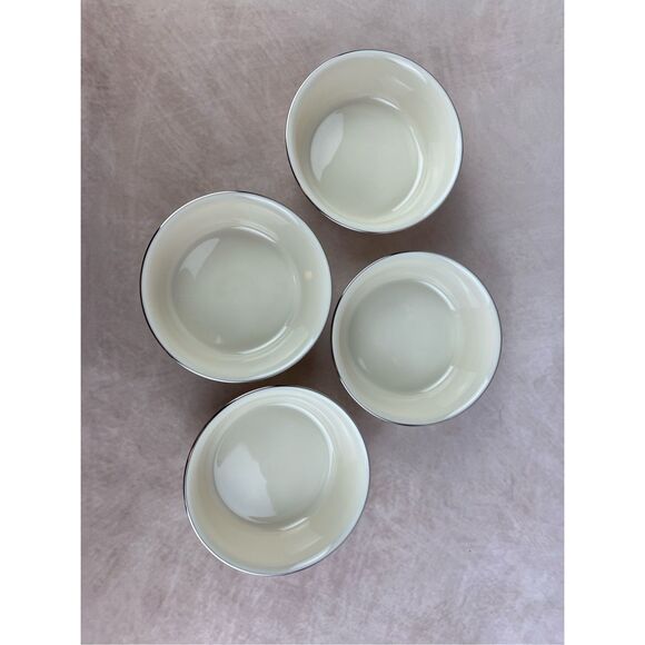 Vintage Lenox China Solitaire 5 3/8" Fruit Dessert Sauce Bowl Set of 4 - Picture 2 of 6